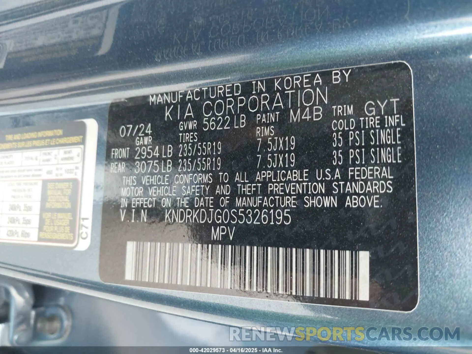 9 Photograph of a damaged car KNDRKDJG0S5326195 KIA SORENTO HYBRID 2025