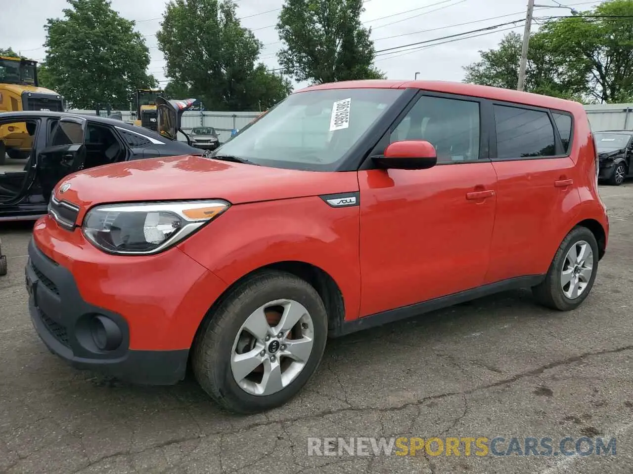 1 Photograph of a damaged car KNDJN2A21K7006420 KIA SOUL 2019
