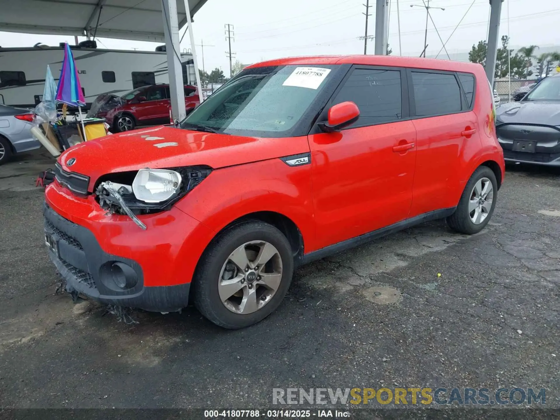 2 Photograph of a damaged car KNDJN2A21K7025193 KIA SOUL 2019