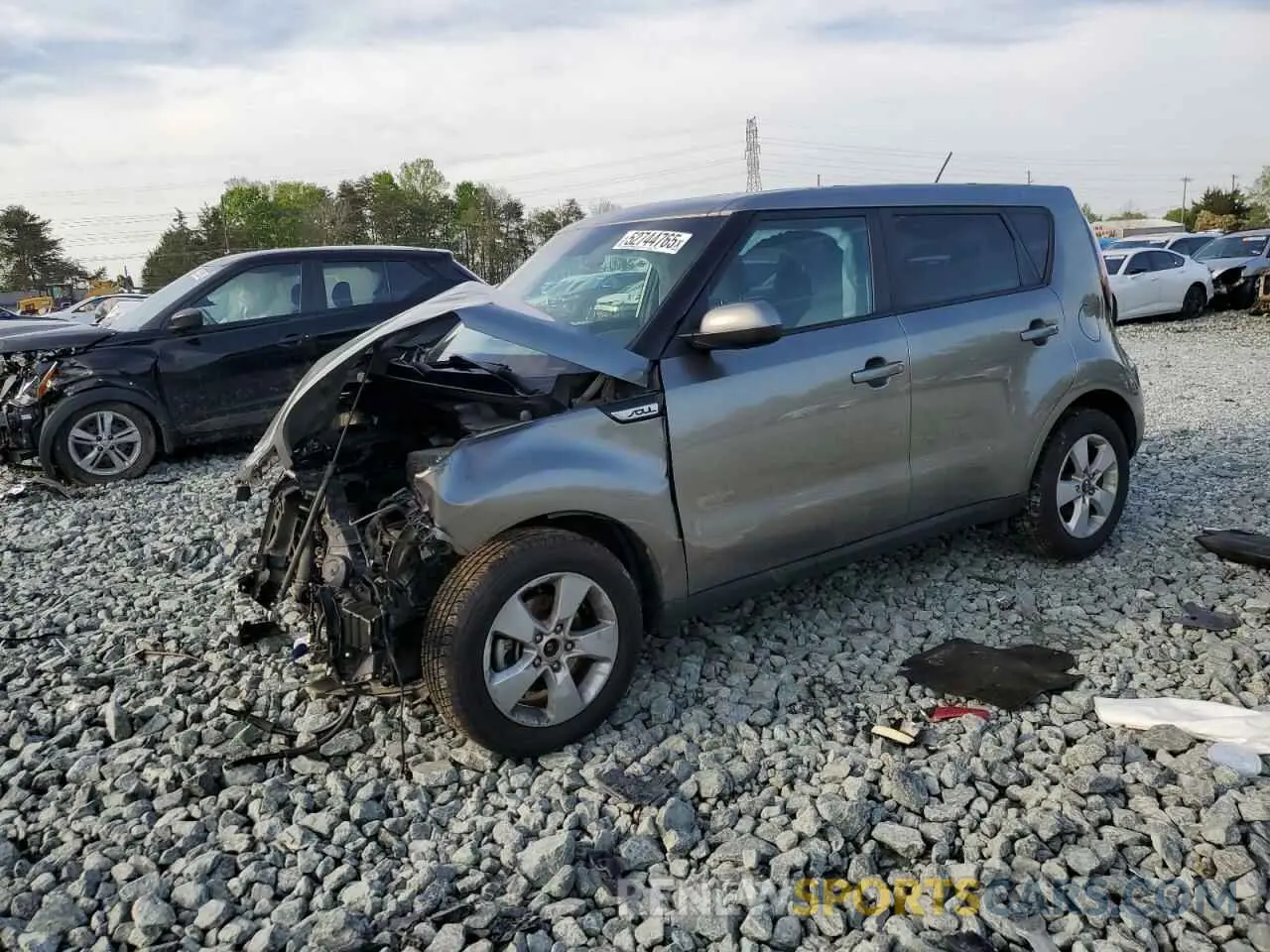 1 Photograph of a damaged car KNDJN2A22K7637757 KIA SOUL 2019