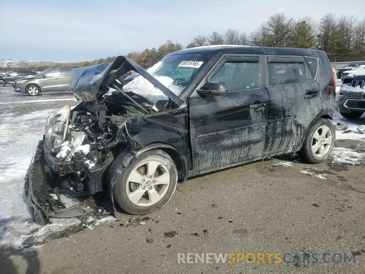 1 Photograph of a damaged car KNDJN2A22K7663419 KIA SOUL 2019