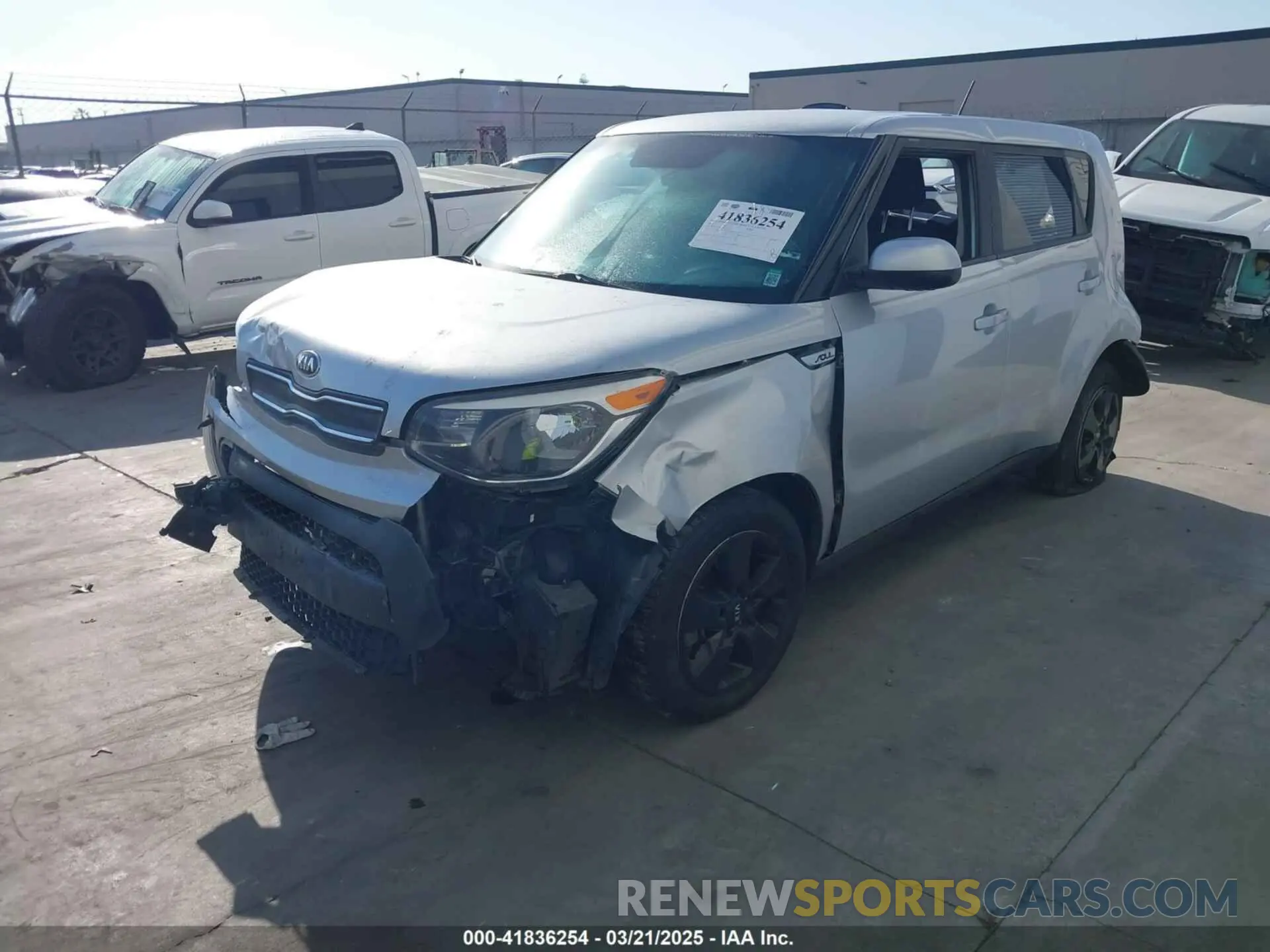 2 Photograph of a damaged car KNDJN2A22K7681399 KIA SOUL 2019