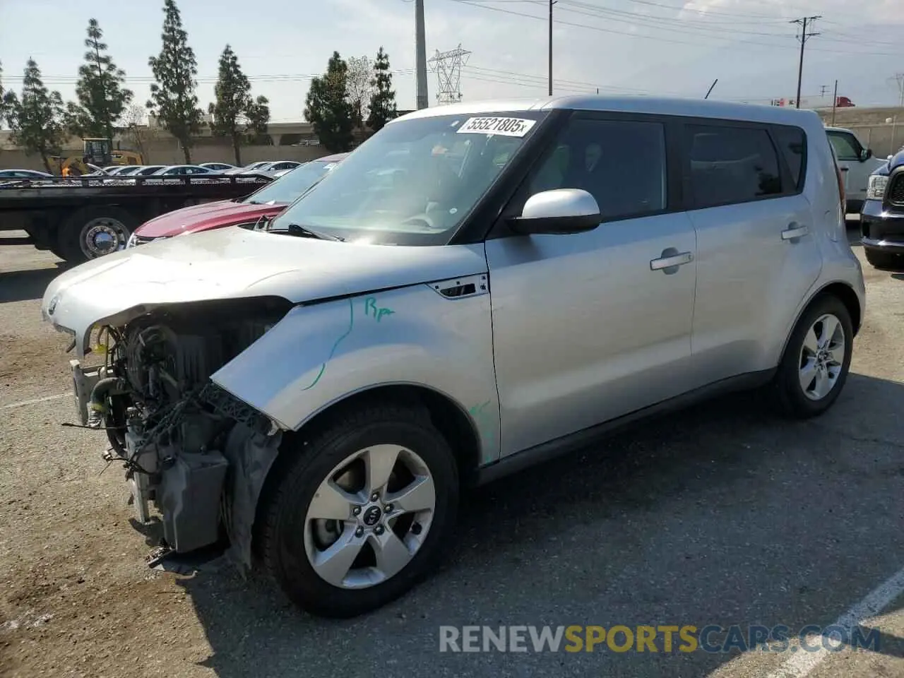 1 Photograph of a damaged car KNDJN2A23K7683873 KIA SOUL 2019