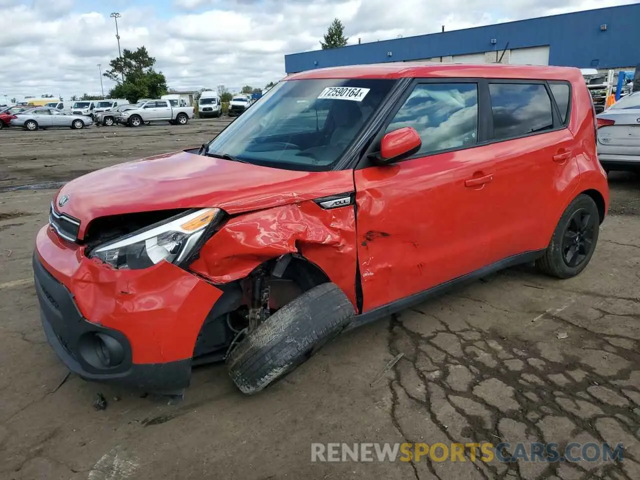 1 Photograph of a damaged car KNDJN2A24K7022160 KIA SOUL 2019