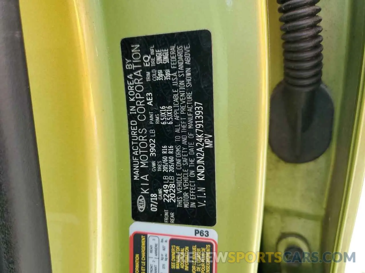 13 Photograph of a damaged car KNDJN2A24K7913937 KIA SOUL 2019