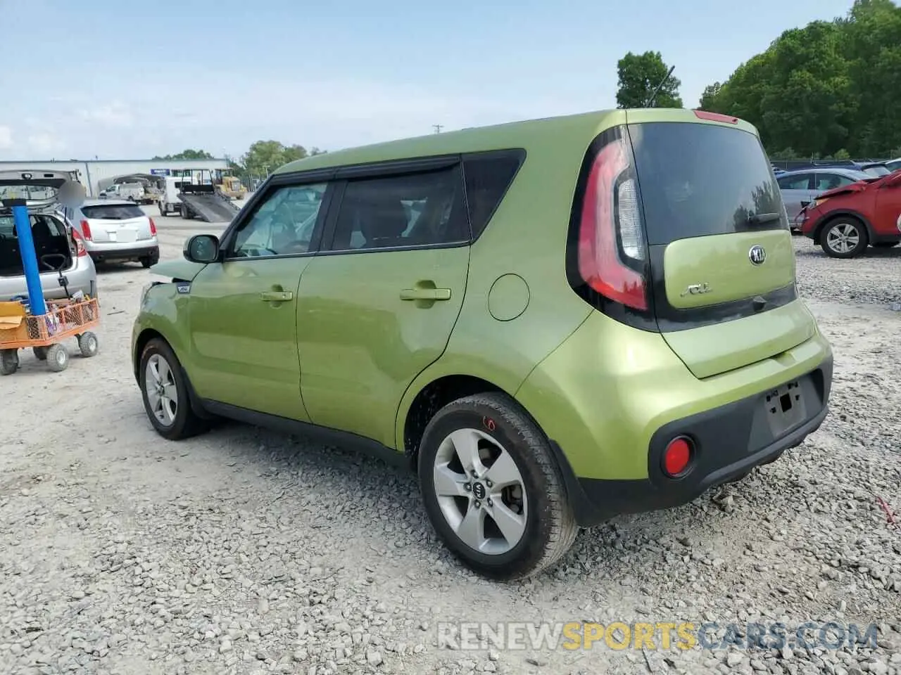 2 Photograph of a damaged car KNDJN2A24K7913937 KIA SOUL 2019
