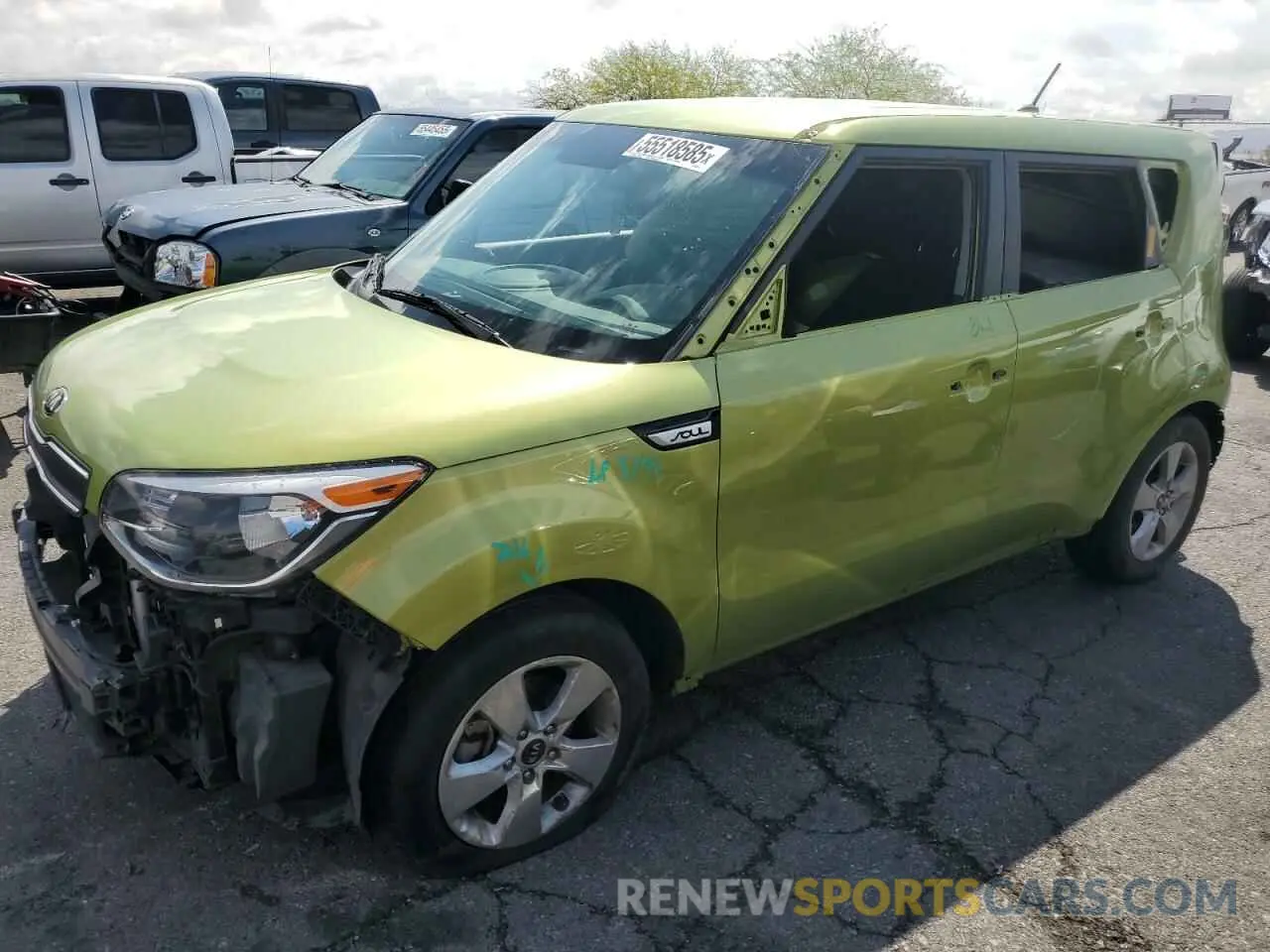 1 Photograph of a damaged car KNDJN2A24K7920774 KIA SOUL 2019