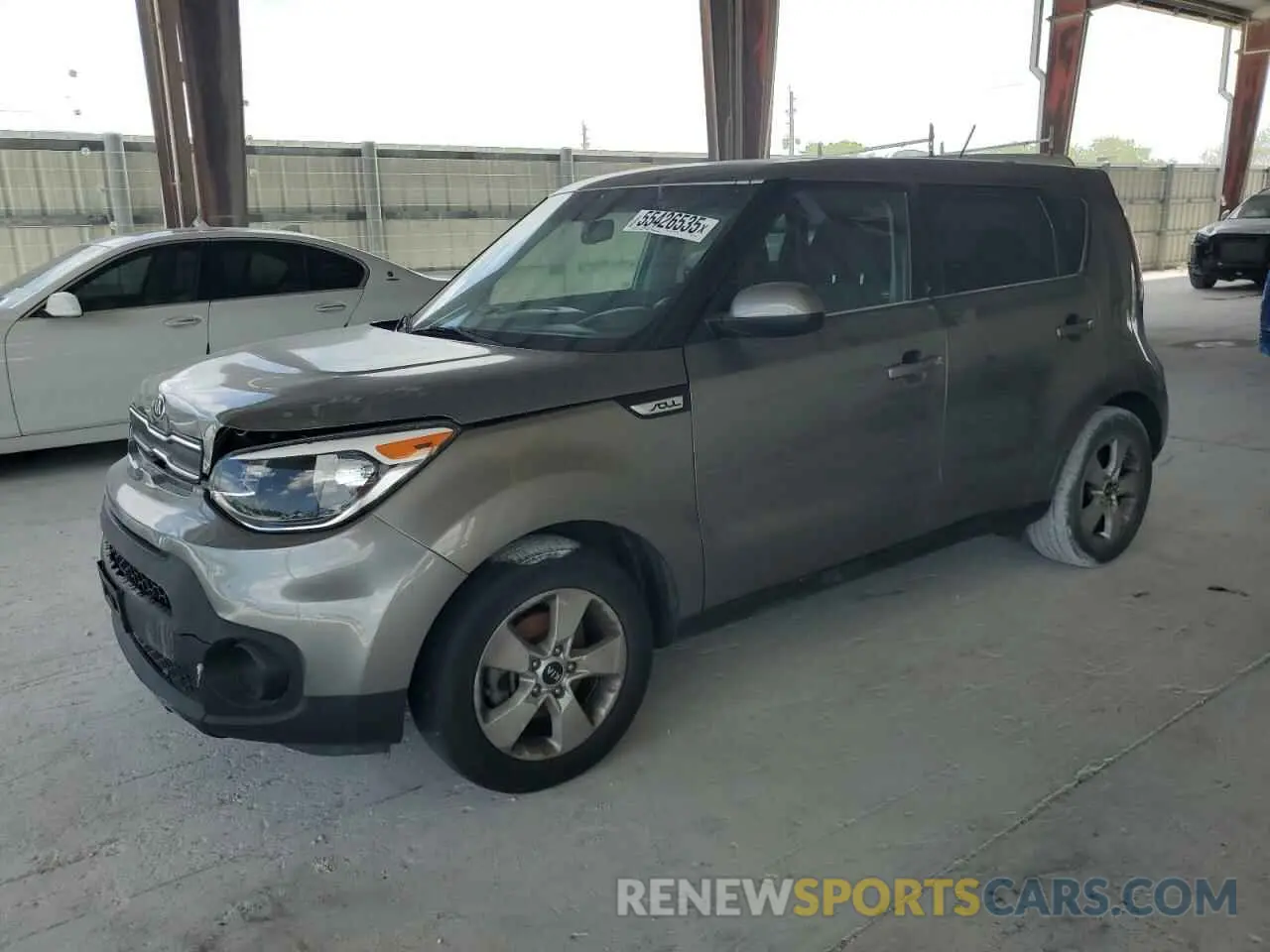 1 Photograph of a damaged car KNDJN2A25K7009921 KIA SOUL 2019