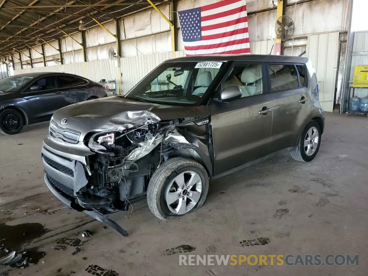 1 Photograph of a damaged car KNDJN2A25K7688976 KIA SOUL 2019