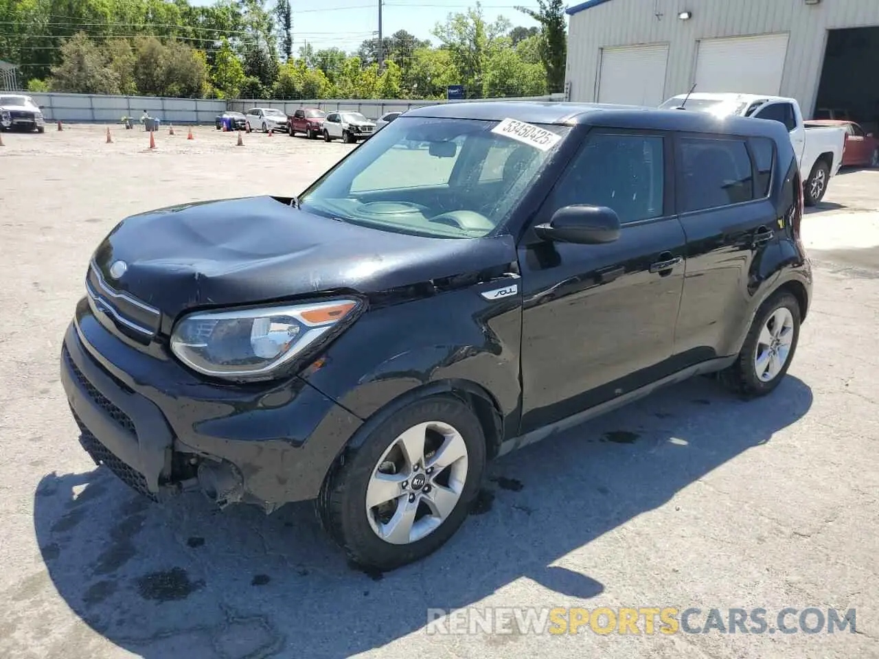 1 Photograph of a damaged car KNDJN2A25K7916281 KIA SOUL 2019