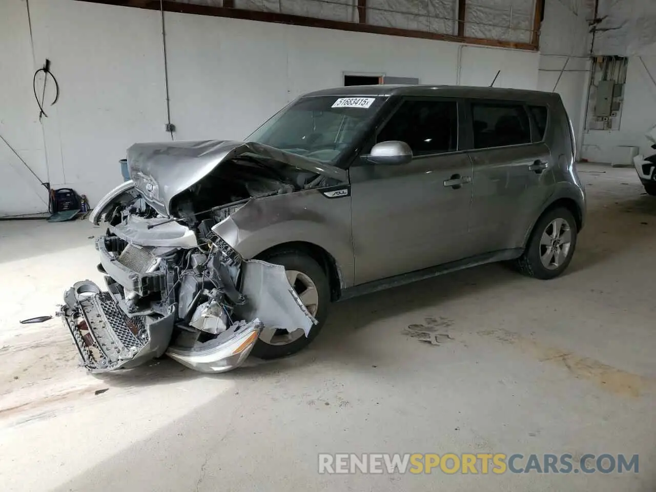 1 Photograph of a damaged car KNDJN2A26K7668932 KIA SOUL 2019