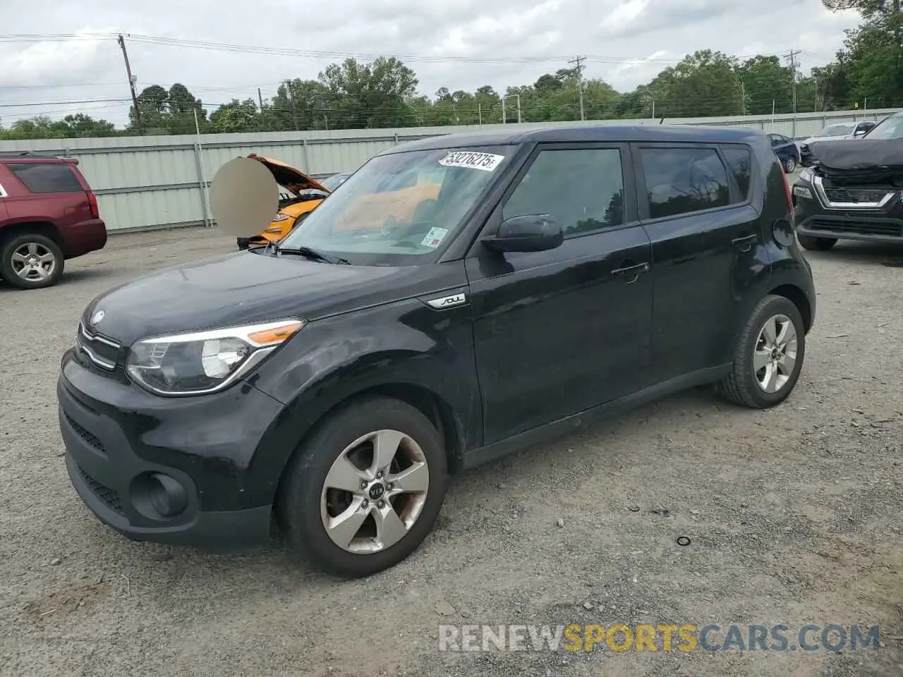 1 Photograph of a damaged car KNDJN2A26K7921702 KIA SOUL 2019