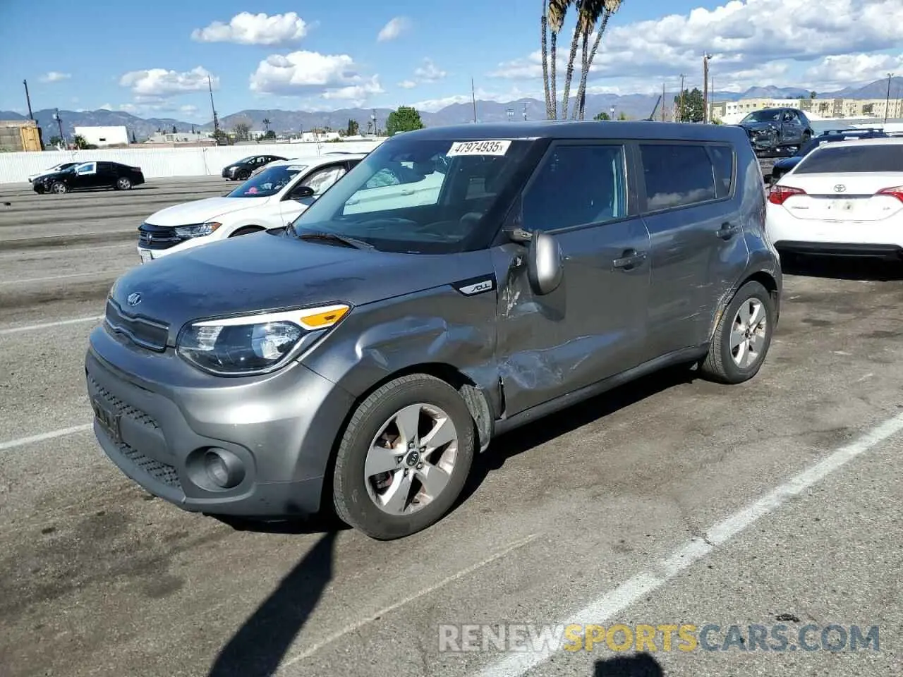 1 Photograph of a damaged car KNDJN2A27K7693273 KIA SOUL 2019