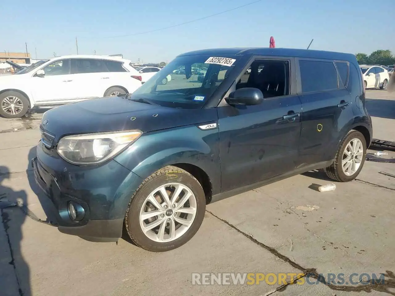 1 Photograph of a damaged car KNDJP3A50K7666331 KIA SOUL 2019