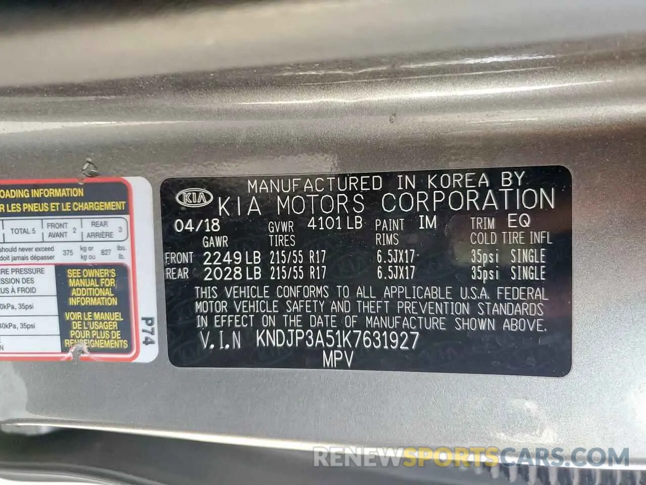 13 Photograph of a damaged car KNDJP3A51K7631927 KIA SOUL 2019