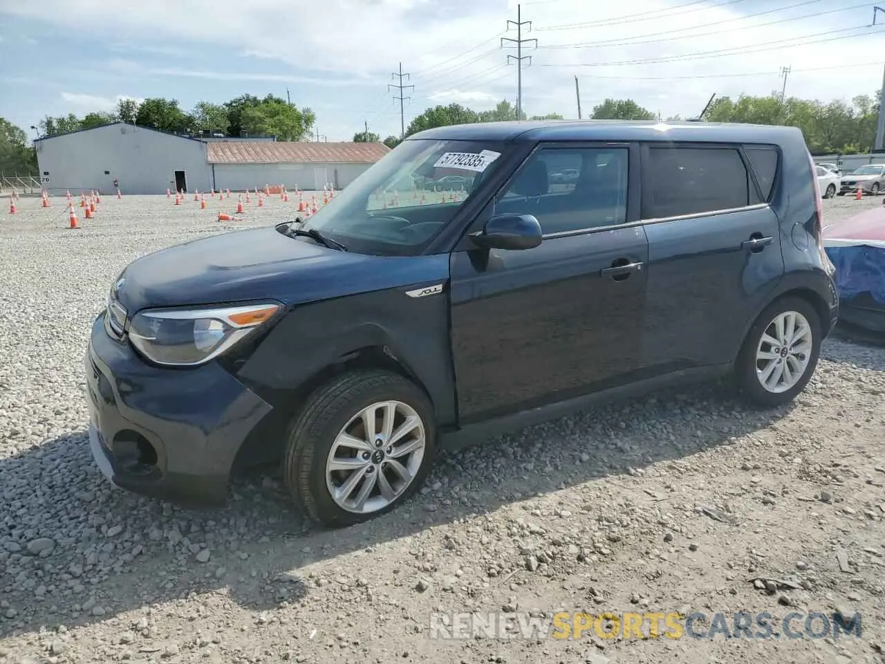 1 Photograph of a damaged car KNDJP3A51K7641129 KIA SOUL 2019