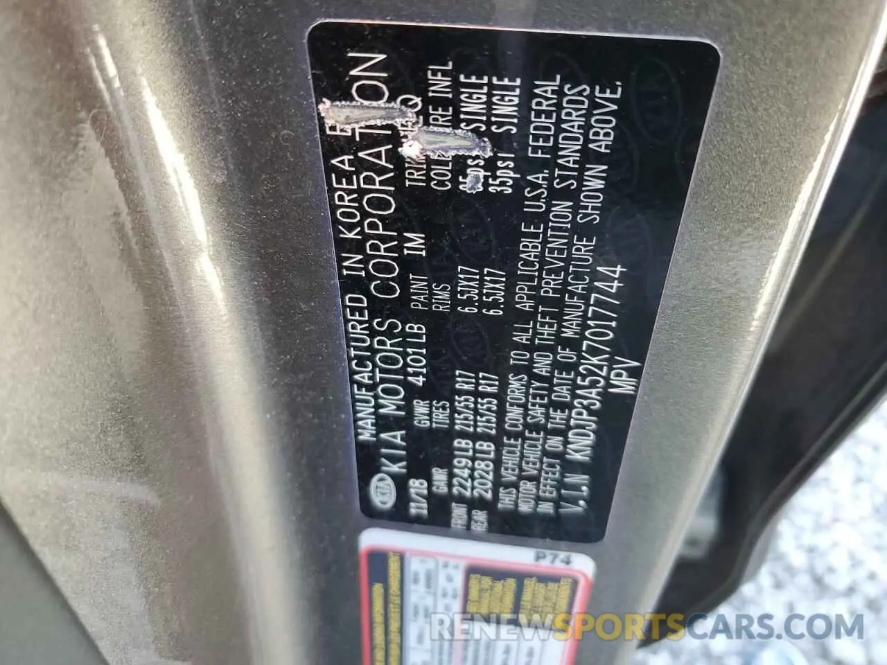12 Photograph of a damaged car KNDJP3A52K7017744 KIA SOUL 2019