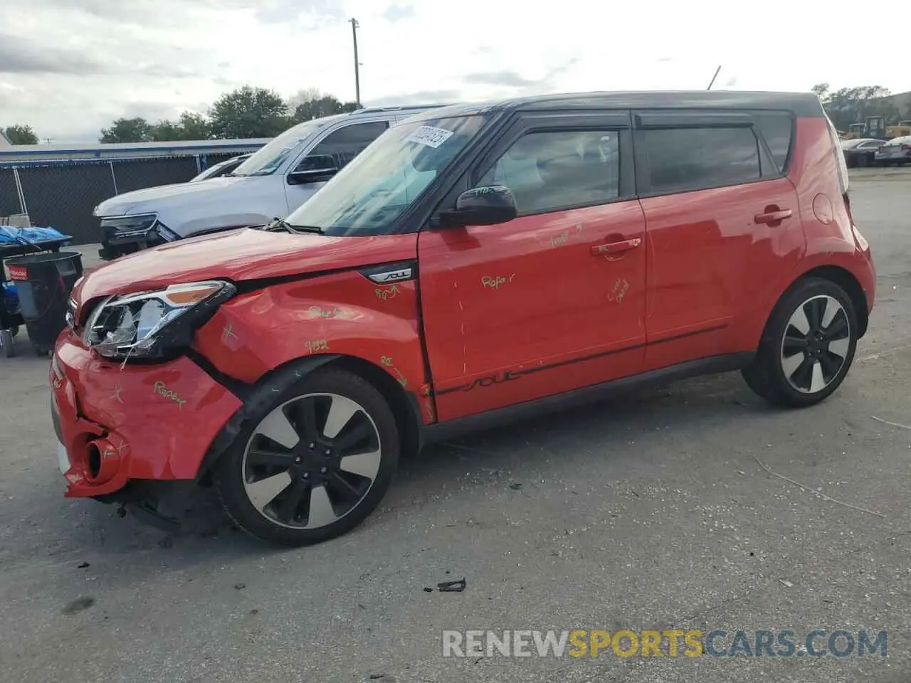 1 Photograph of a damaged car KNDJP3A54K7666154 KIA SOUL 2019