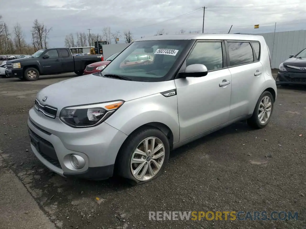 1 Photograph of a damaged car KNDJP3A55K7644650 KIA SOUL 2019