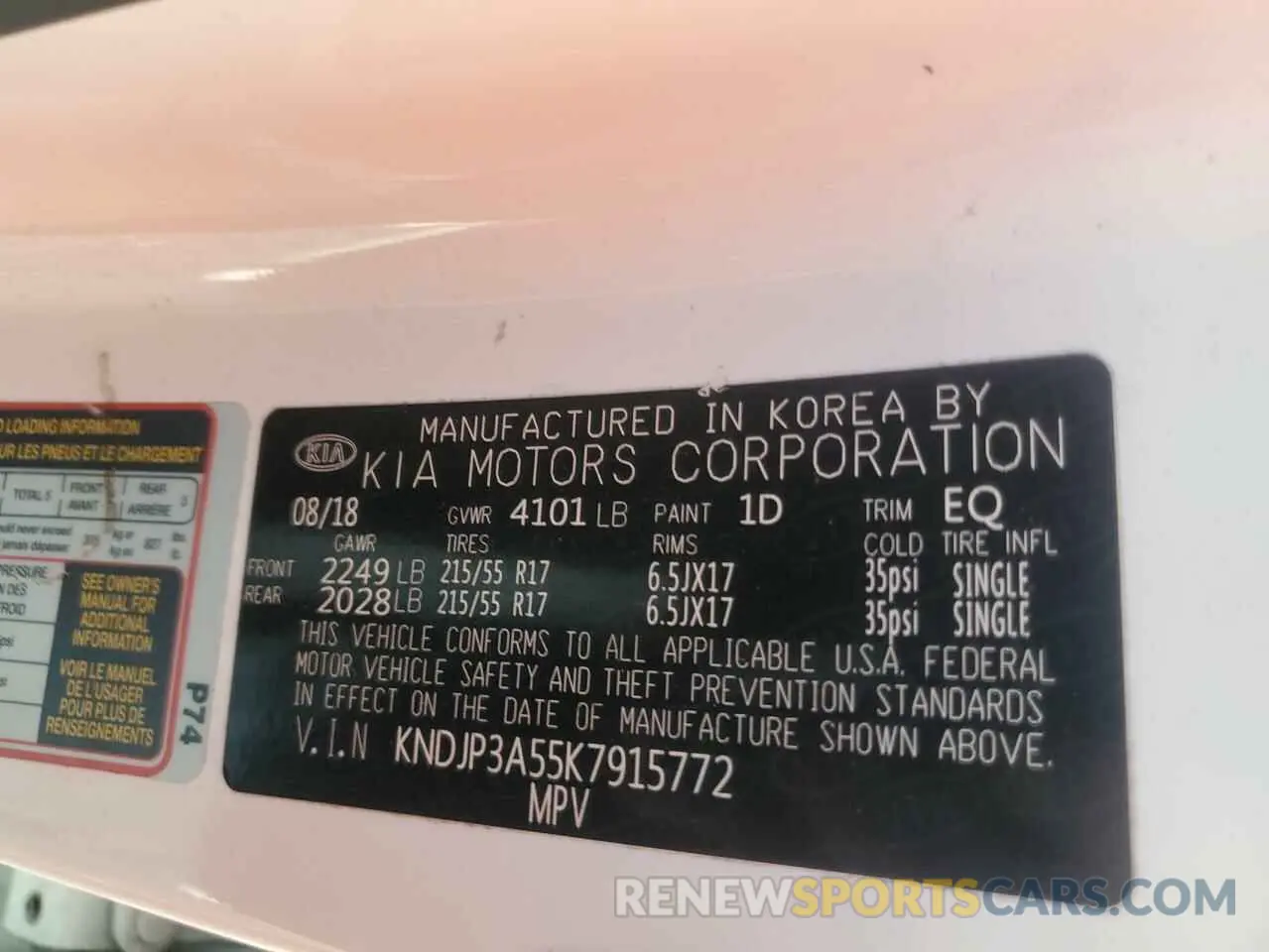 13 Photograph of a damaged car KNDJP3A55K7915772 KIA SOUL 2019