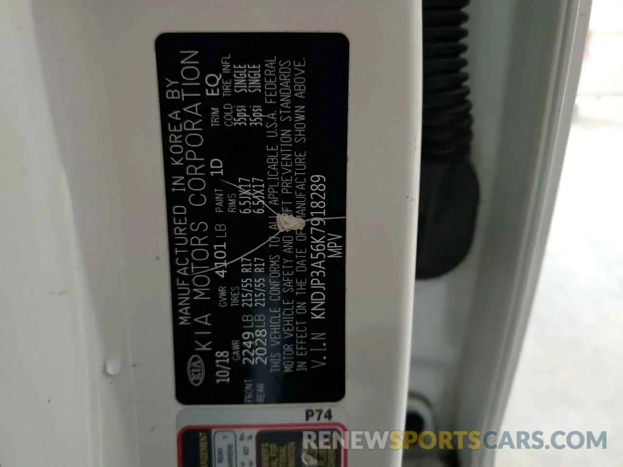 13 Photograph of a damaged car KNDJP3A56K7918289 KIA SOUL 2019