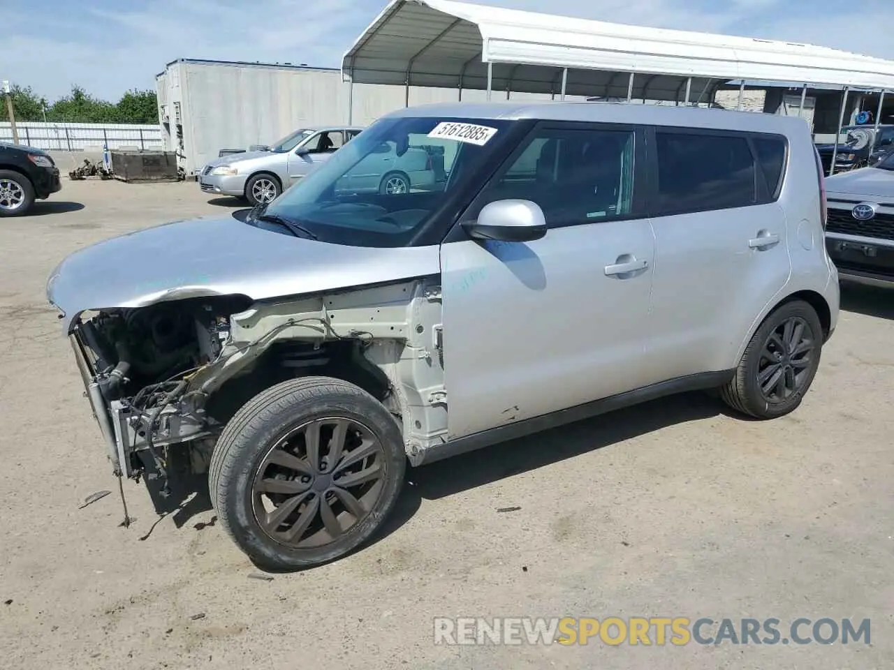 1 Photograph of a damaged car KNDJP3A57K7003015 KIA SOUL 2019