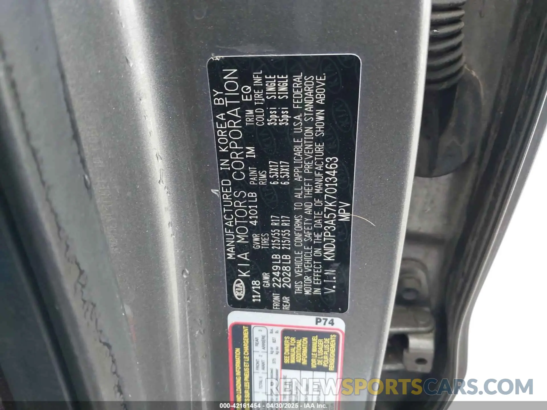 9 Photograph of a damaged car KNDJP3A57K7013463 KIA SOUL 2019