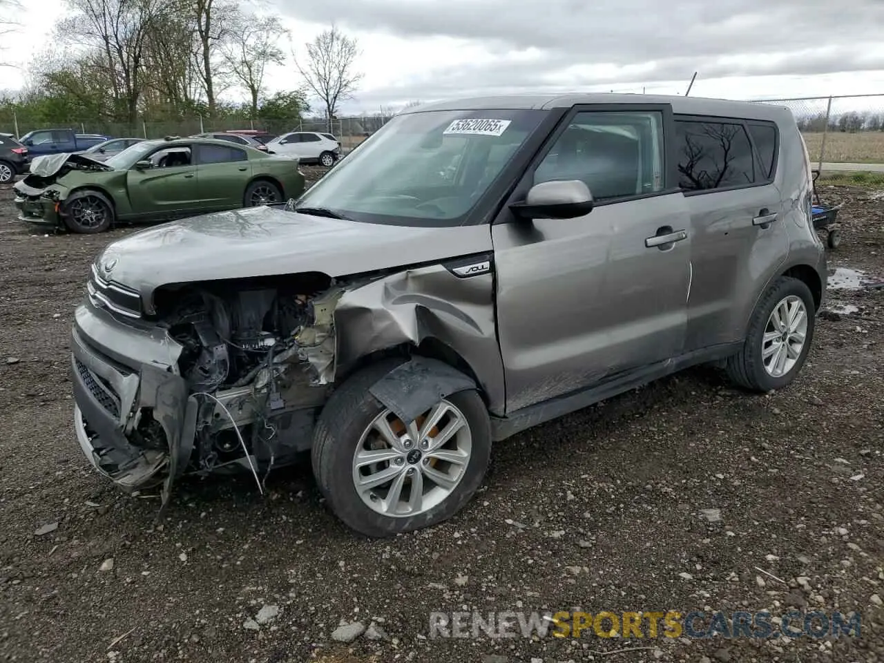 1 Photograph of a damaged car KNDJP3A57K7662213 KIA SOUL 2019