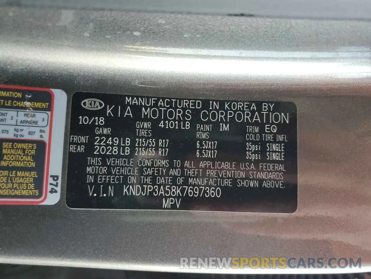 14 Photograph of a damaged car KNDJP3A58K7697360 KIA SOUL 2019