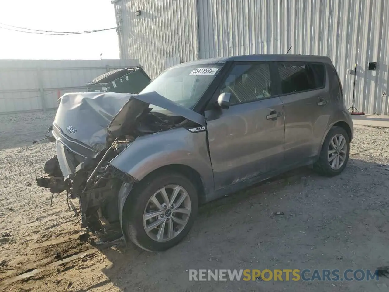 1 Photograph of a damaged car KNDJP3A58K7699481 KIA SOUL 2019