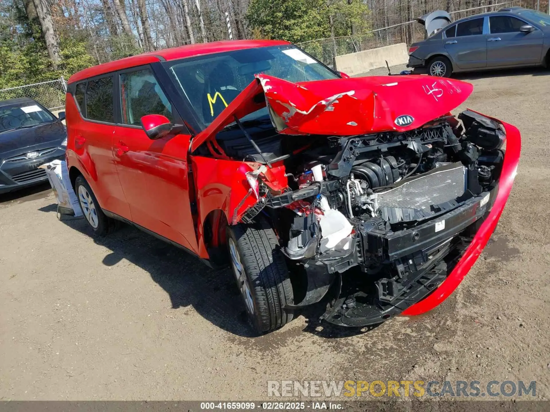 1 Photograph of a damaged car KNDJ23AU0L7054511 KIA SOUL 2020