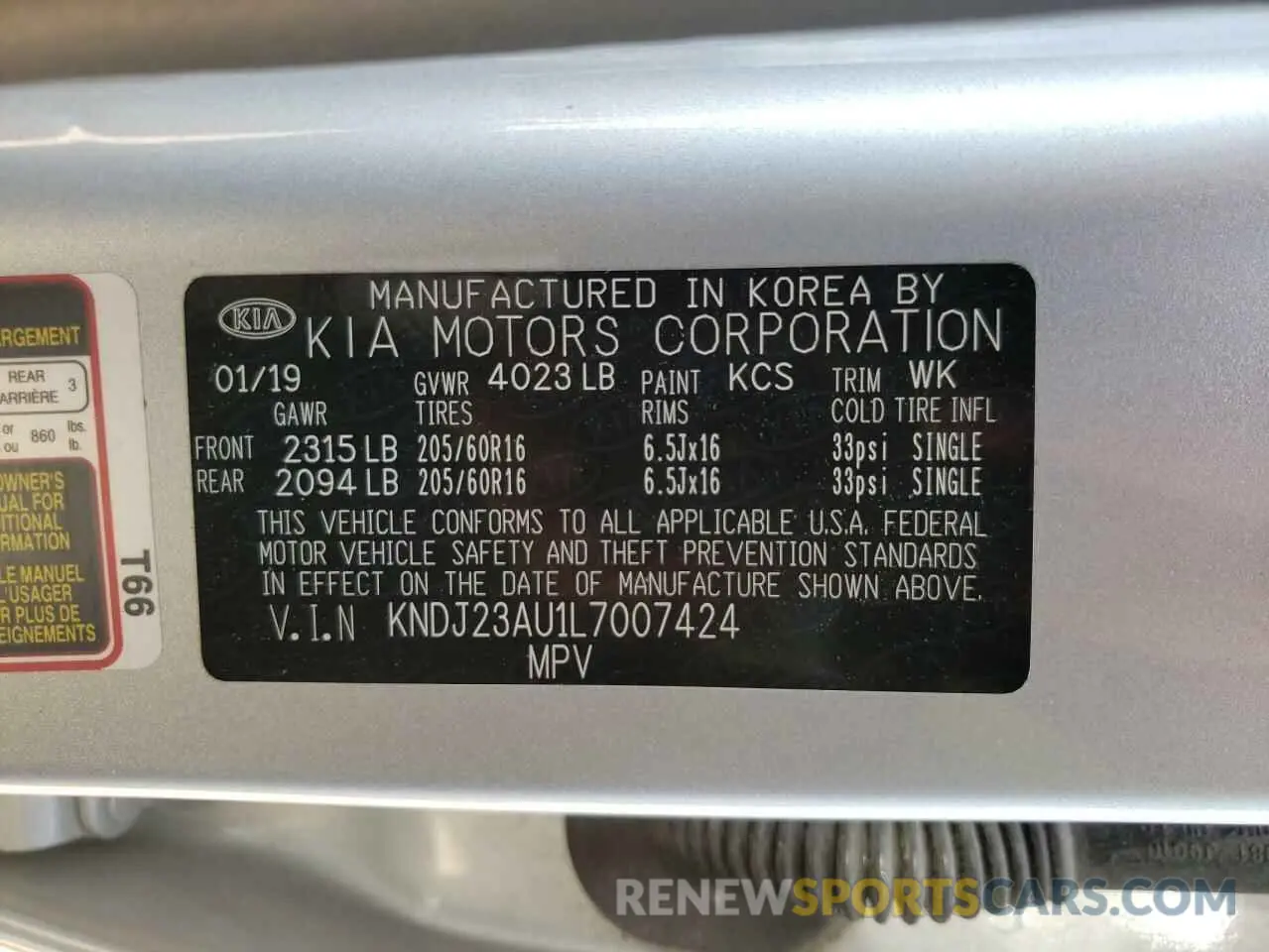 12 Photograph of a damaged car KNDJ23AU1L7007424 KIA SOUL 2020
