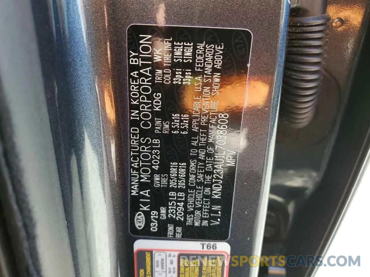 14 Photograph of a damaged car KNDJ23AU1L7038608 KIA SOUL 2020