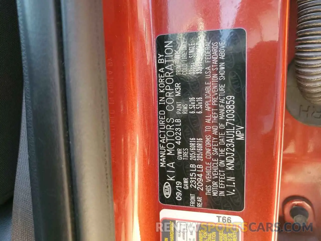13 Photograph of a damaged car KNDJ23AU1L7103859 KIA SOUL 2020