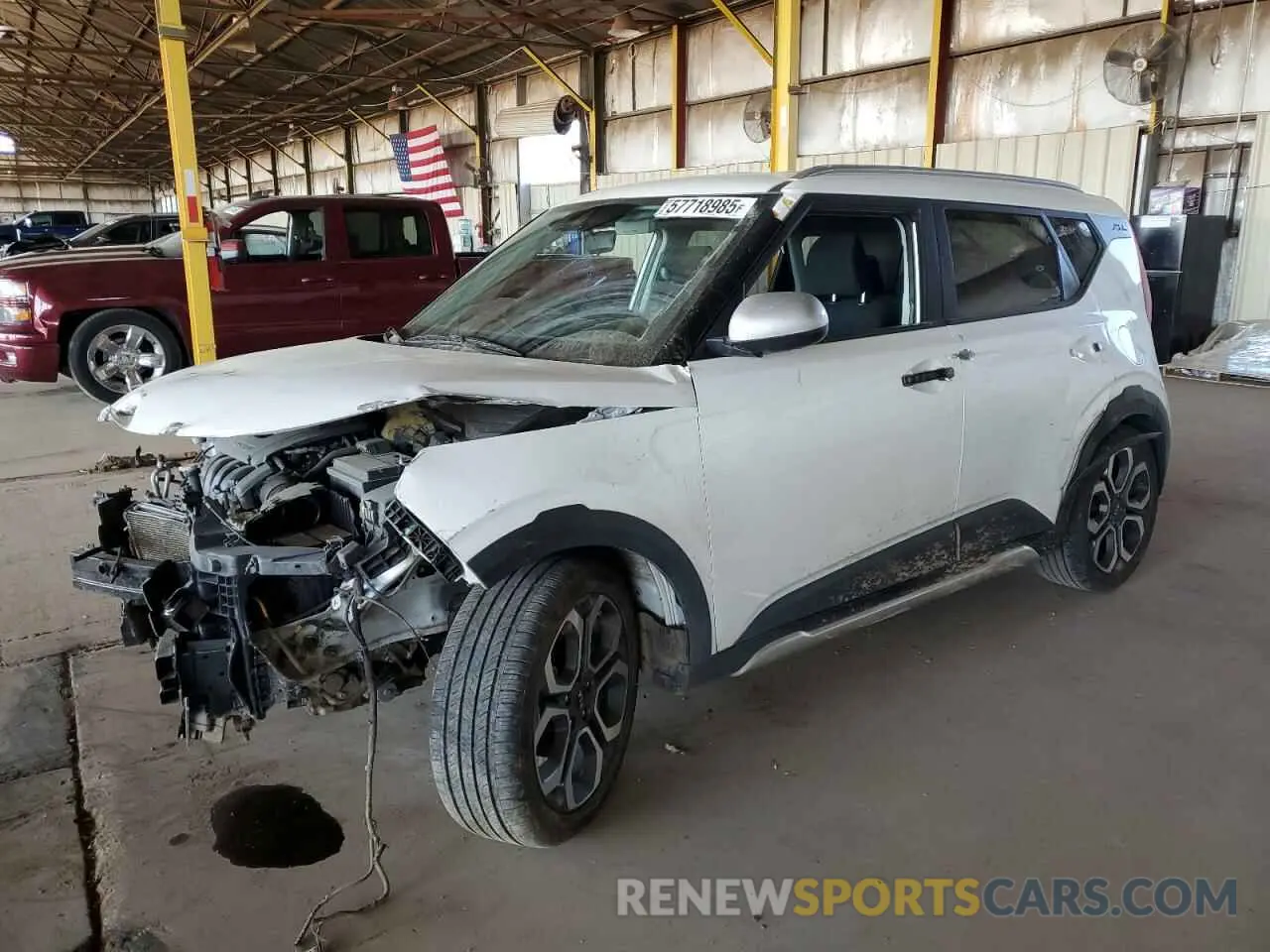1 Photograph of a damaged car KNDJ23AU4L7013489 KIA SOUL 2020