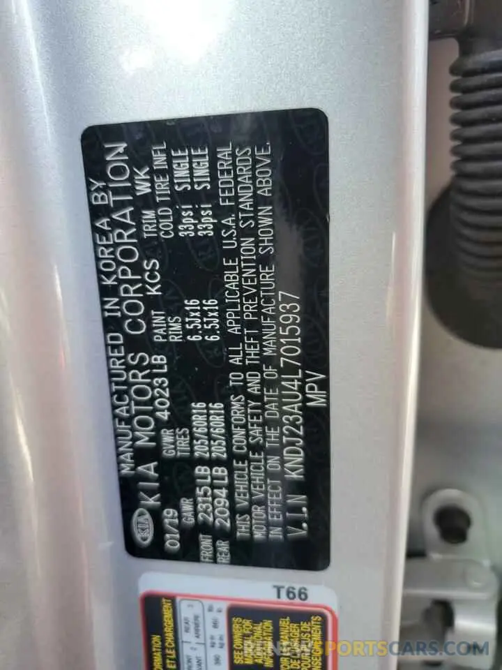 13 Photograph of a damaged car KNDJ23AU4L7015937 KIA SOUL 2020