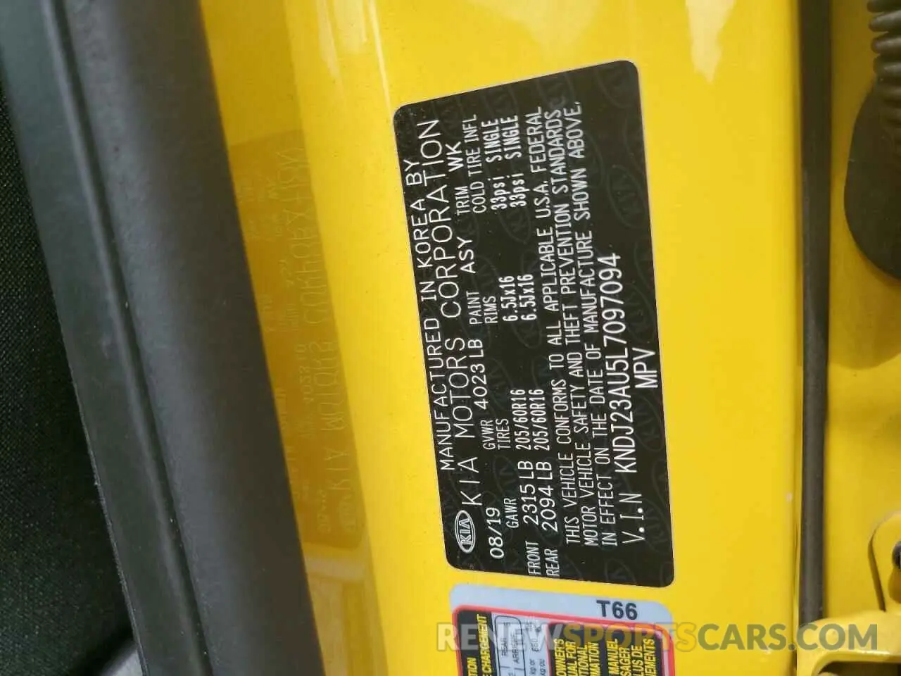 13 Photograph of a damaged car KNDJ23AU5L7097094 KIA SOUL 2020