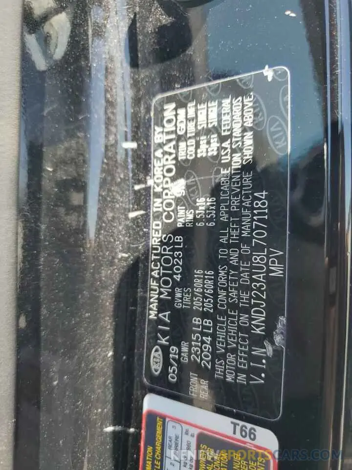 14 Photograph of a damaged car KNDJ23AU8L7071184 KIA SOUL 2020