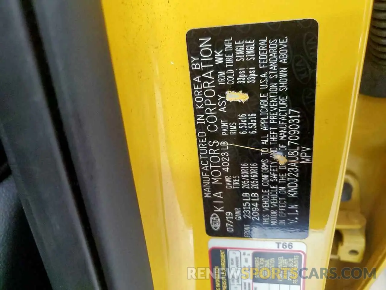12 Photograph of a damaged car KNDJ23AU8L7090317 KIA SOUL 2020
