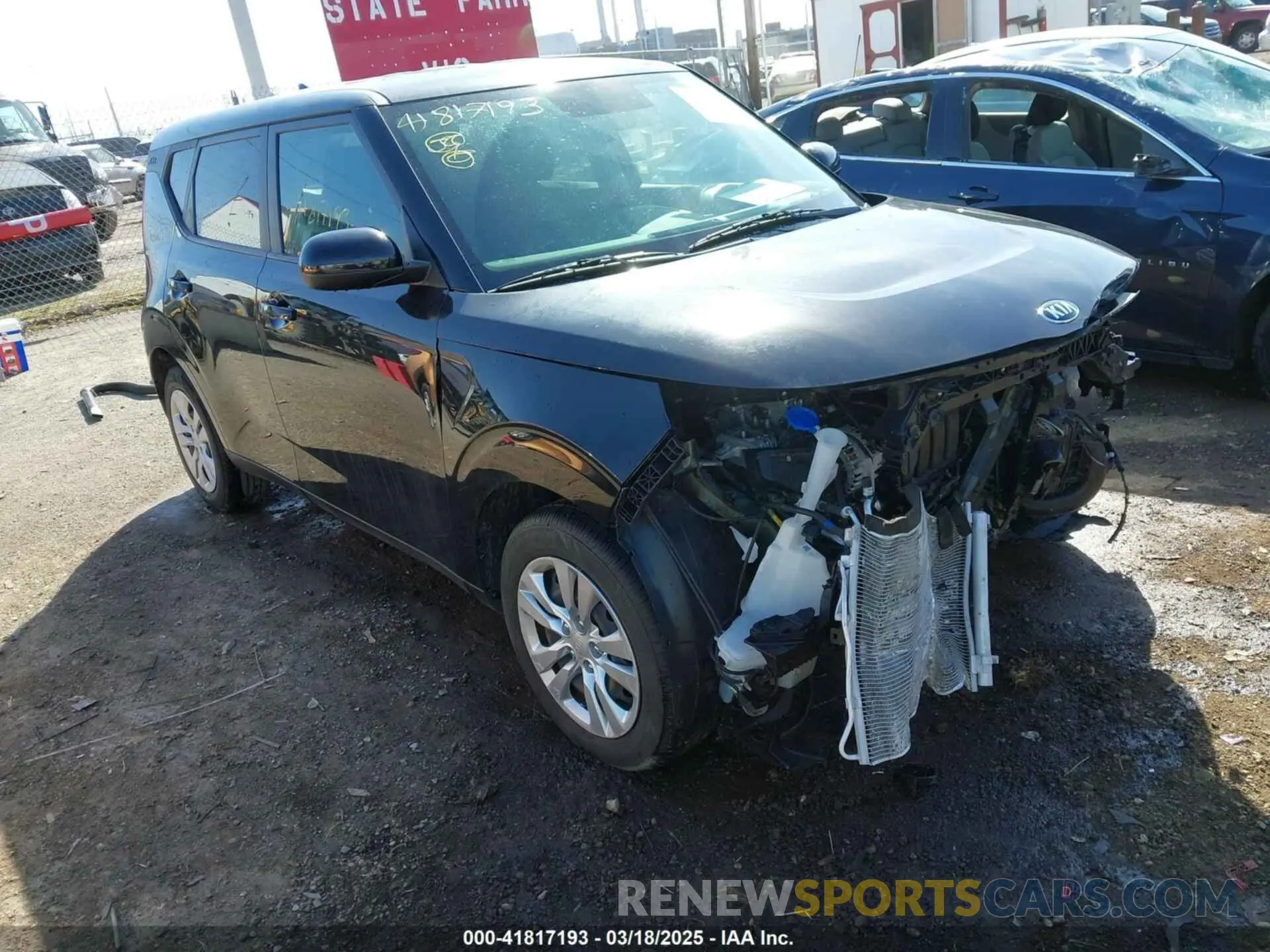 1 Photograph of a damaged car KNDJ23AU9L7724587 KIA SOUL 2020