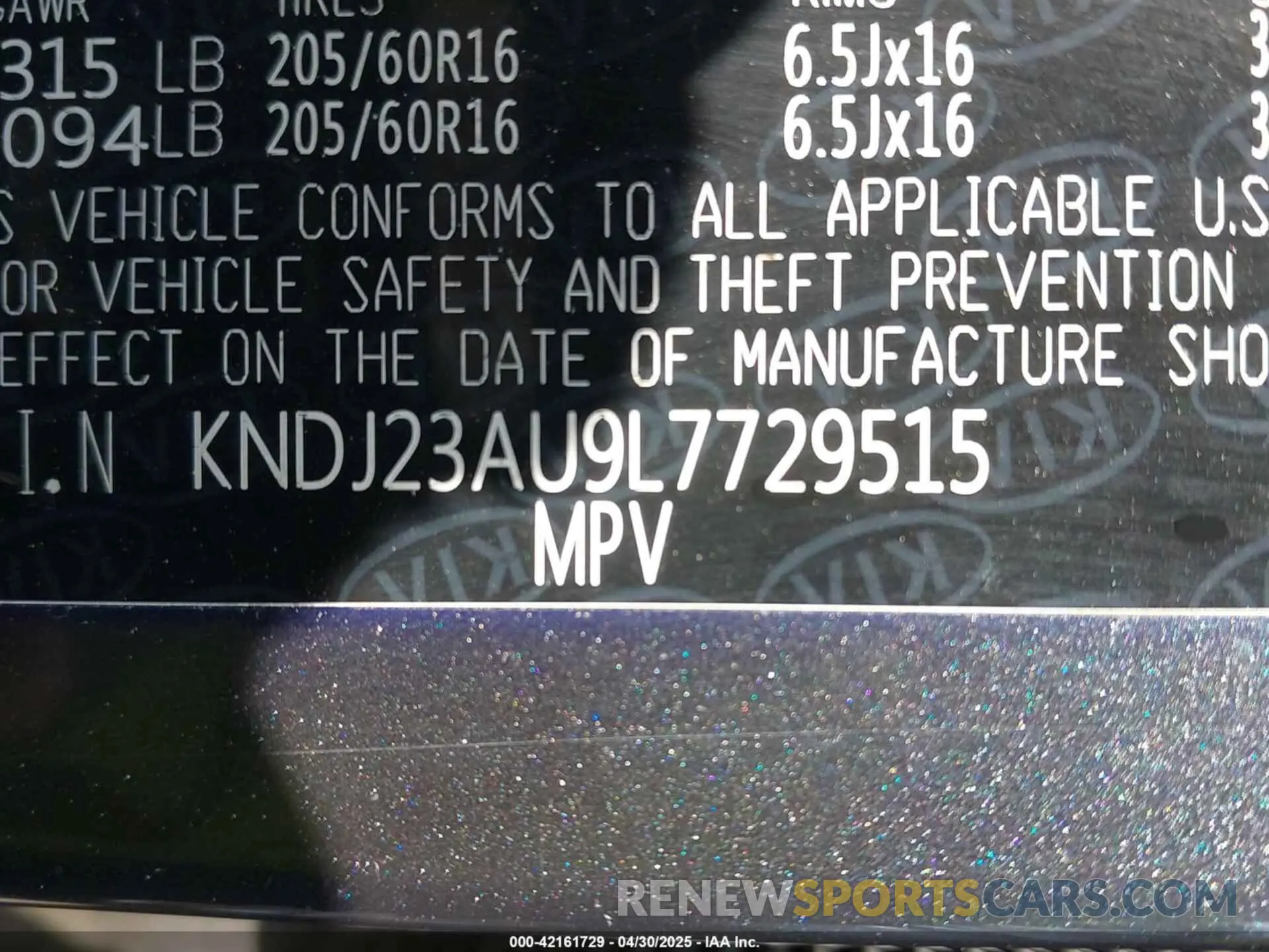 9 Photograph of a damaged car KNDJ23AU9L7729515 KIA SOUL 2020
