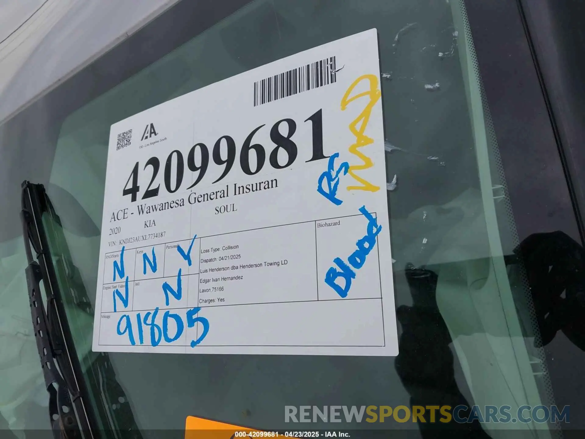 11 Photograph of a damaged car KNDJ23AUXL7734187 KIA SOUL 2020