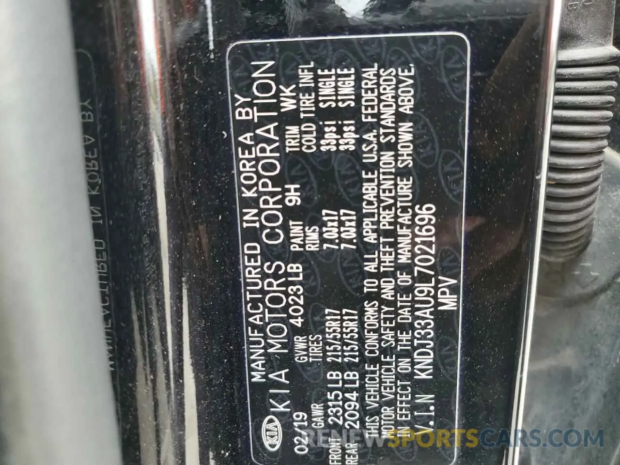 14 Photograph of a damaged car KNDJ33AU9L7021696 KIA SOUL 2020