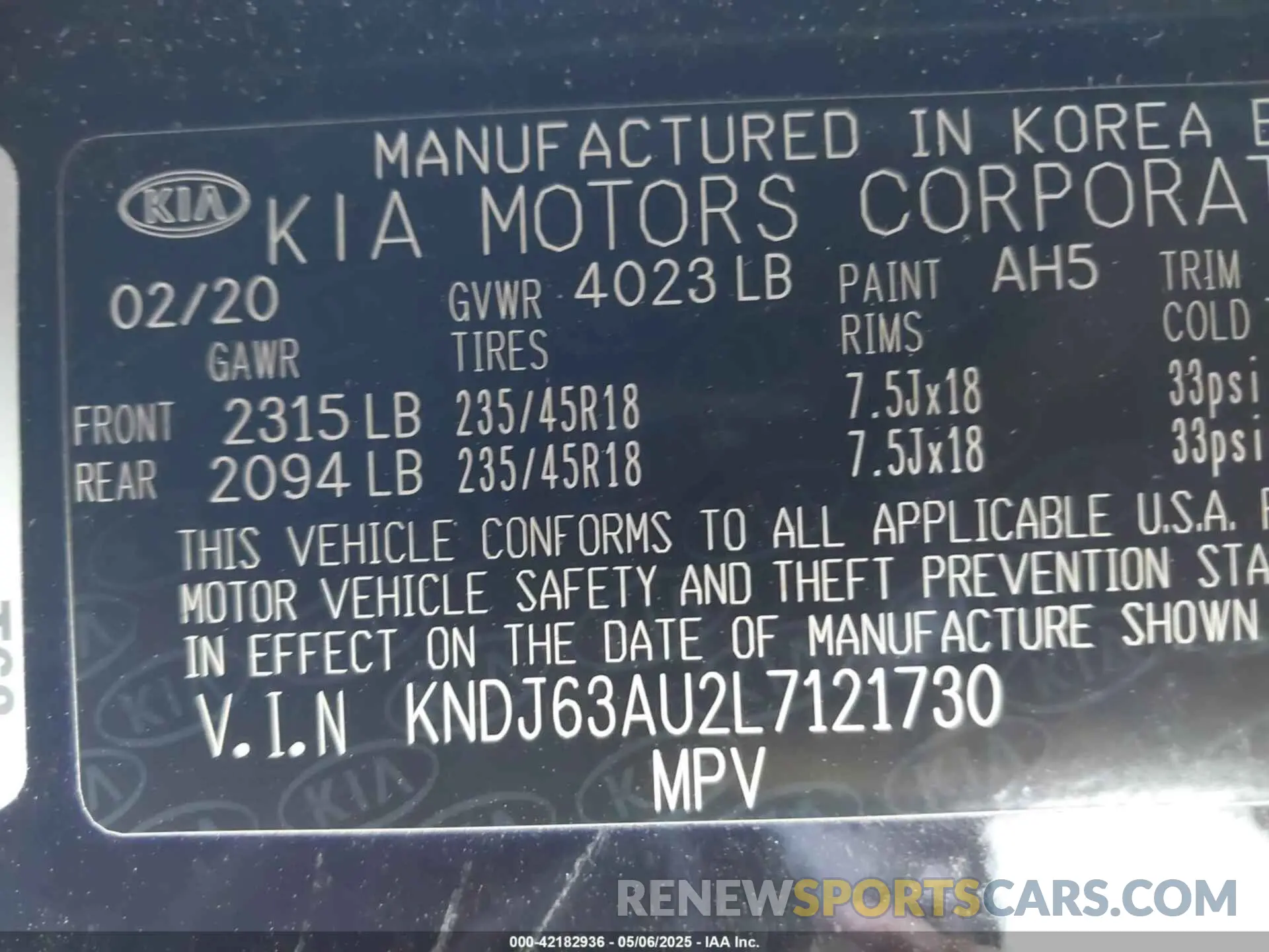 9 Photograph of a damaged car KNDJ63AU2L7121730 KIA SOUL 2020