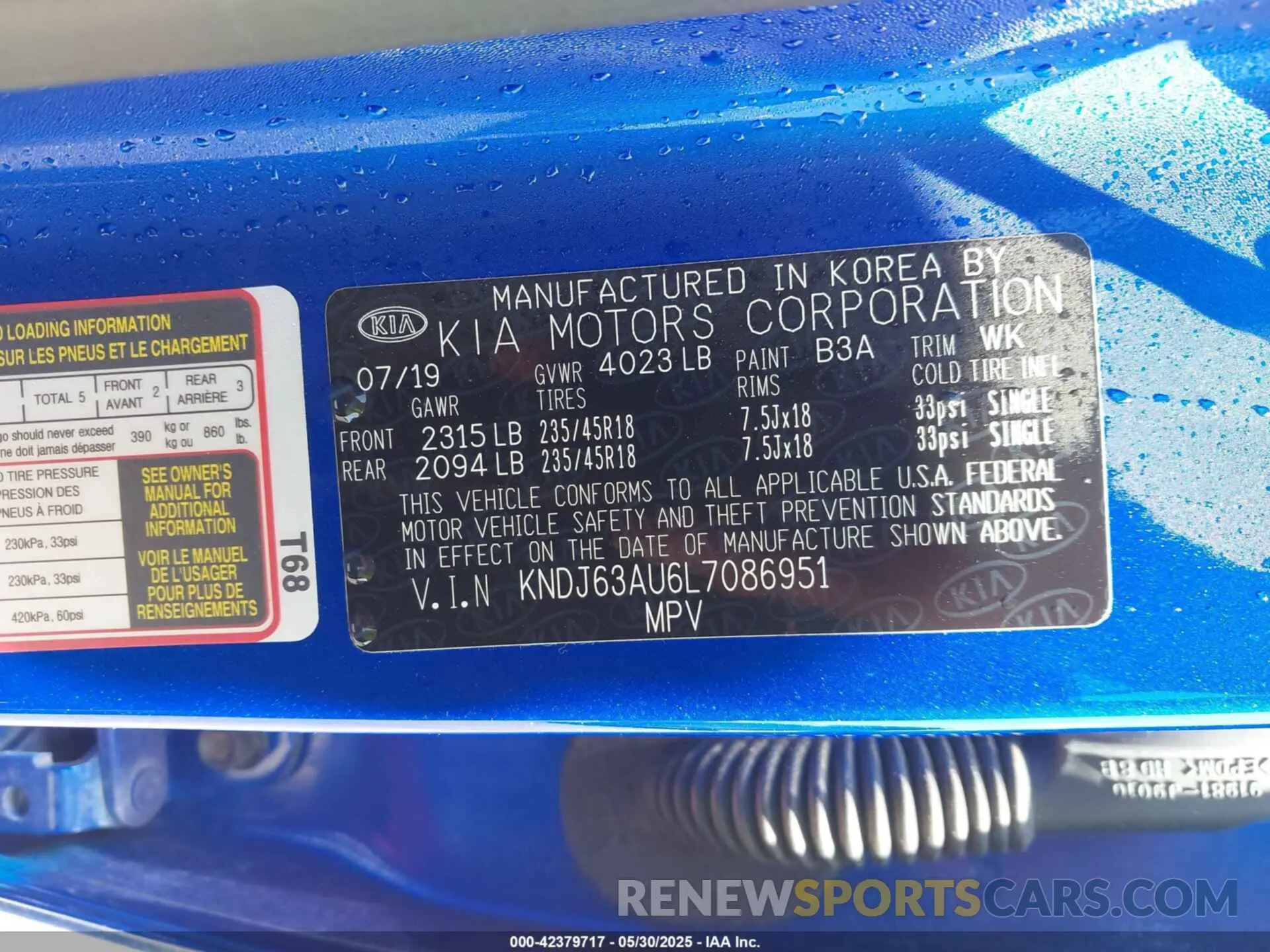 9 Photograph of a damaged car KNDJ63AU6L7086951 KIA SOUL 2020