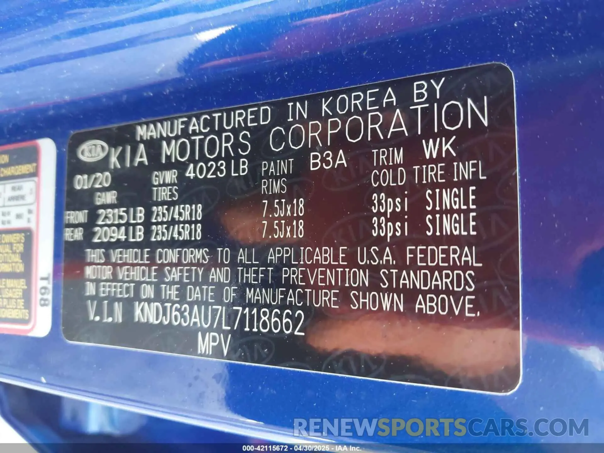 9 Photograph of a damaged car KNDJ63AU7L7118662 KIA SOUL 2020