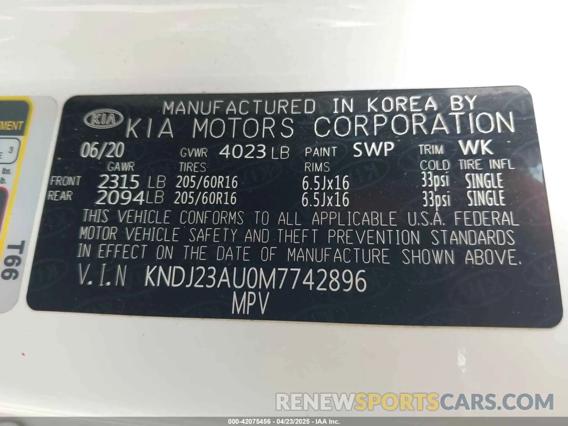 9 Photograph of a damaged car KNDJ23AU0M7742896 KIA SOUL 2021
