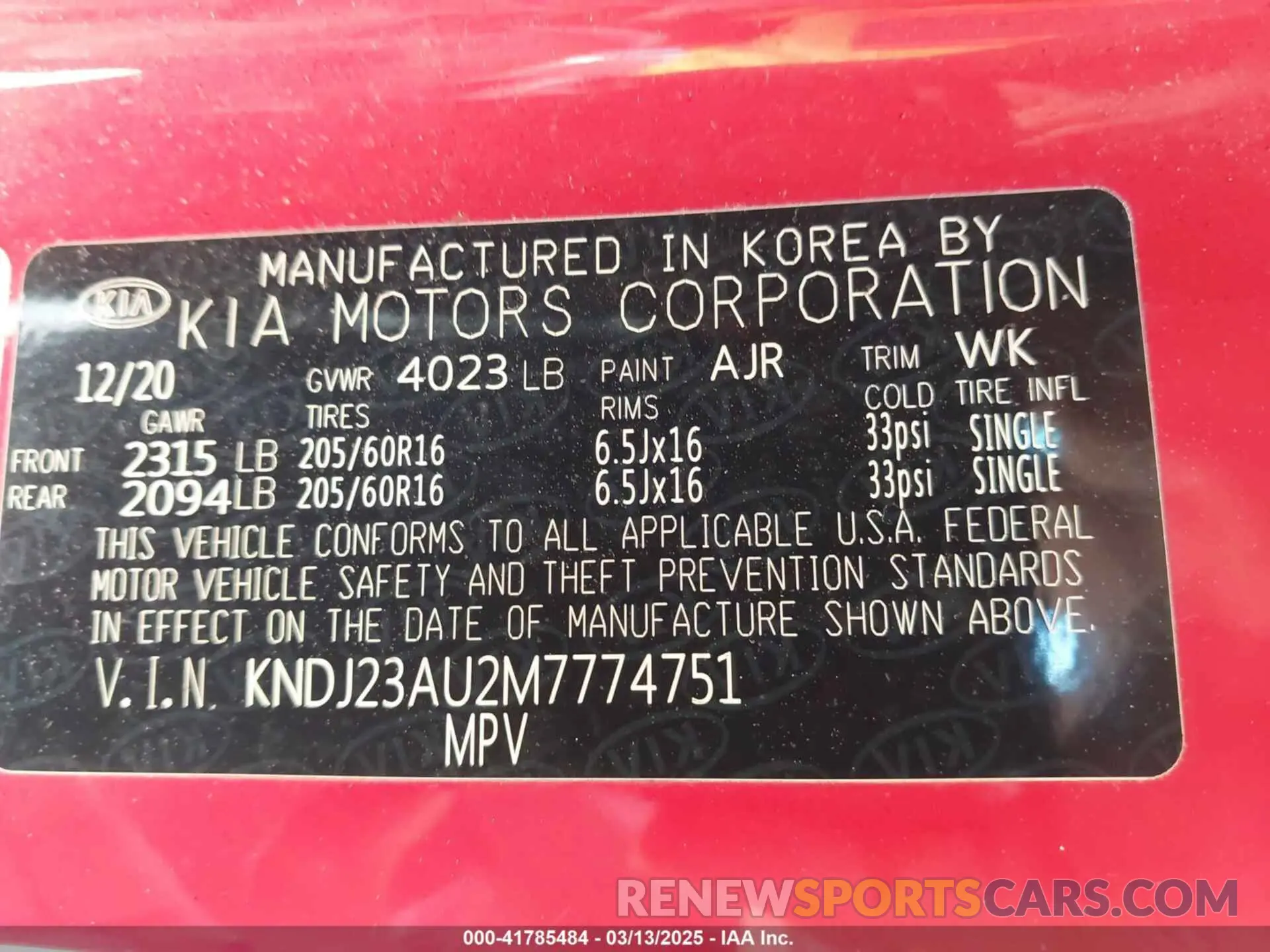 9 Photograph of a damaged car KNDJ23AU2M7774751 KIA SOUL 2021