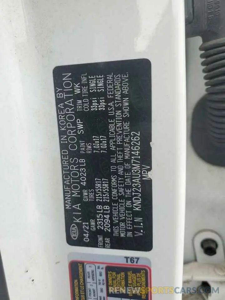 12 Photograph of a damaged car KNDJ23AU3M7146262 KIA SOUL 2021