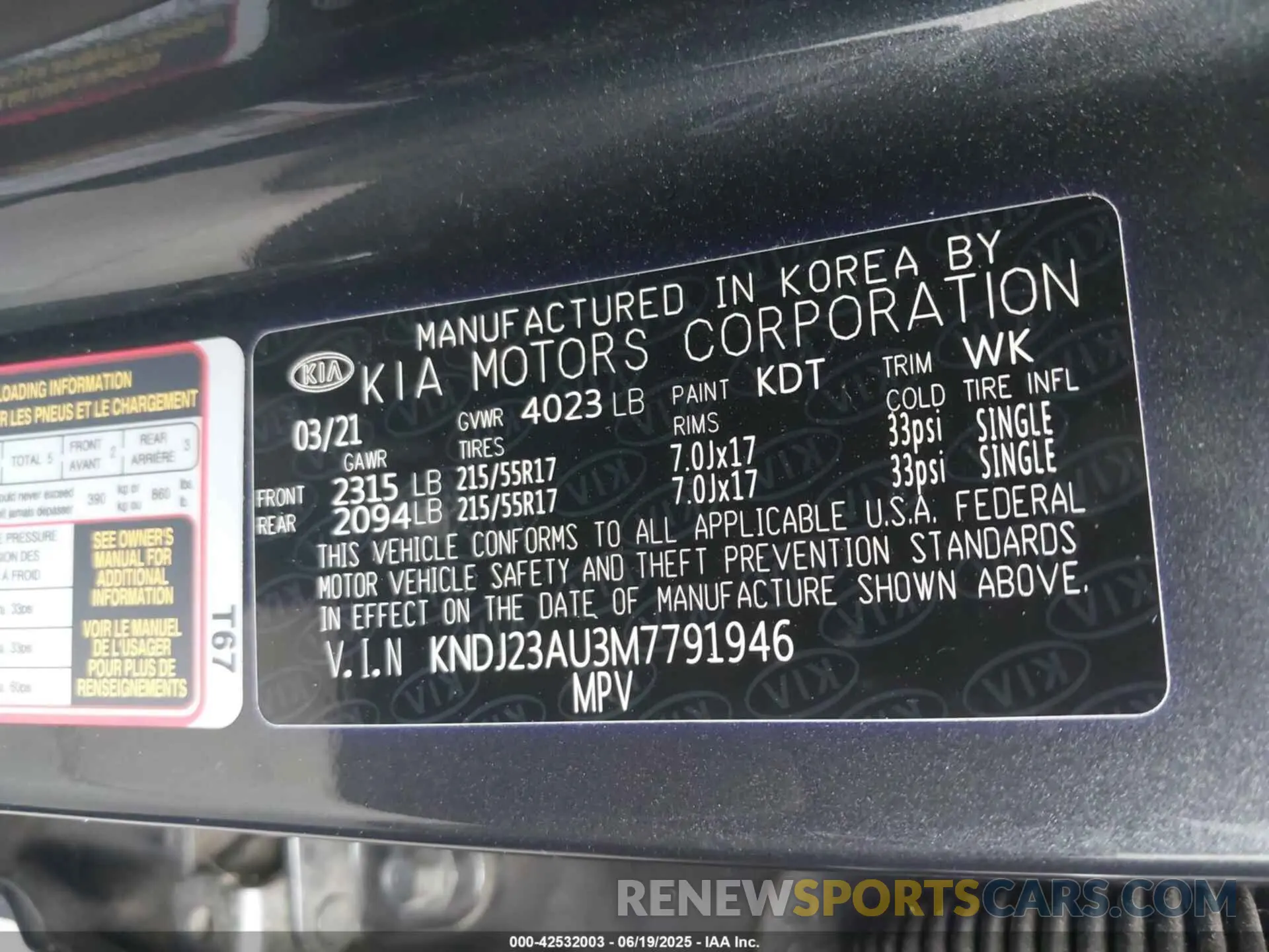 9 Photograph of a damaged car KNDJ23AU3M7791946 KIA SOUL 2021